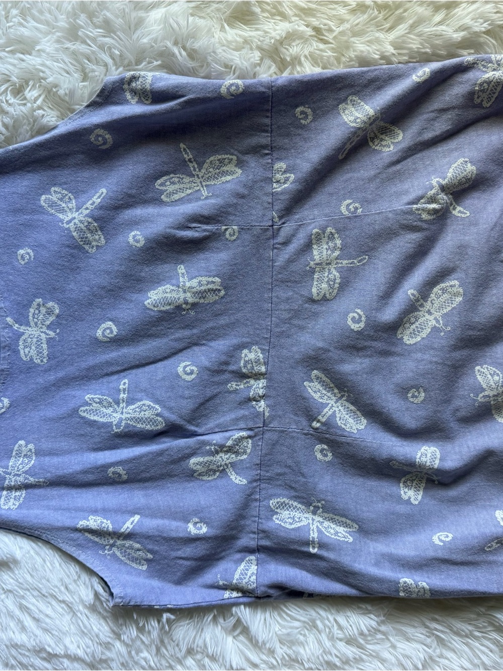 Fresh Produce Periwinkle Dragonfly Maxi Dress Small Vintage Cottagecore - Picture 8 of 8